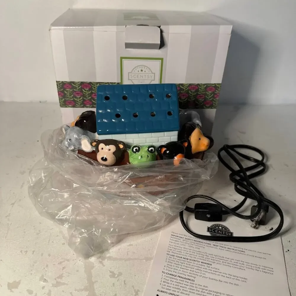 Scentsy Buddies Ark Noahs Ark Full Size Wax Warmer 2016 Retired Nursery